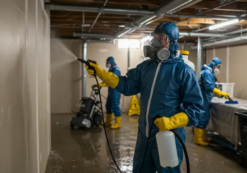 Basement Sanitization and Antimicrobial Treatment process in Morristown, NJ